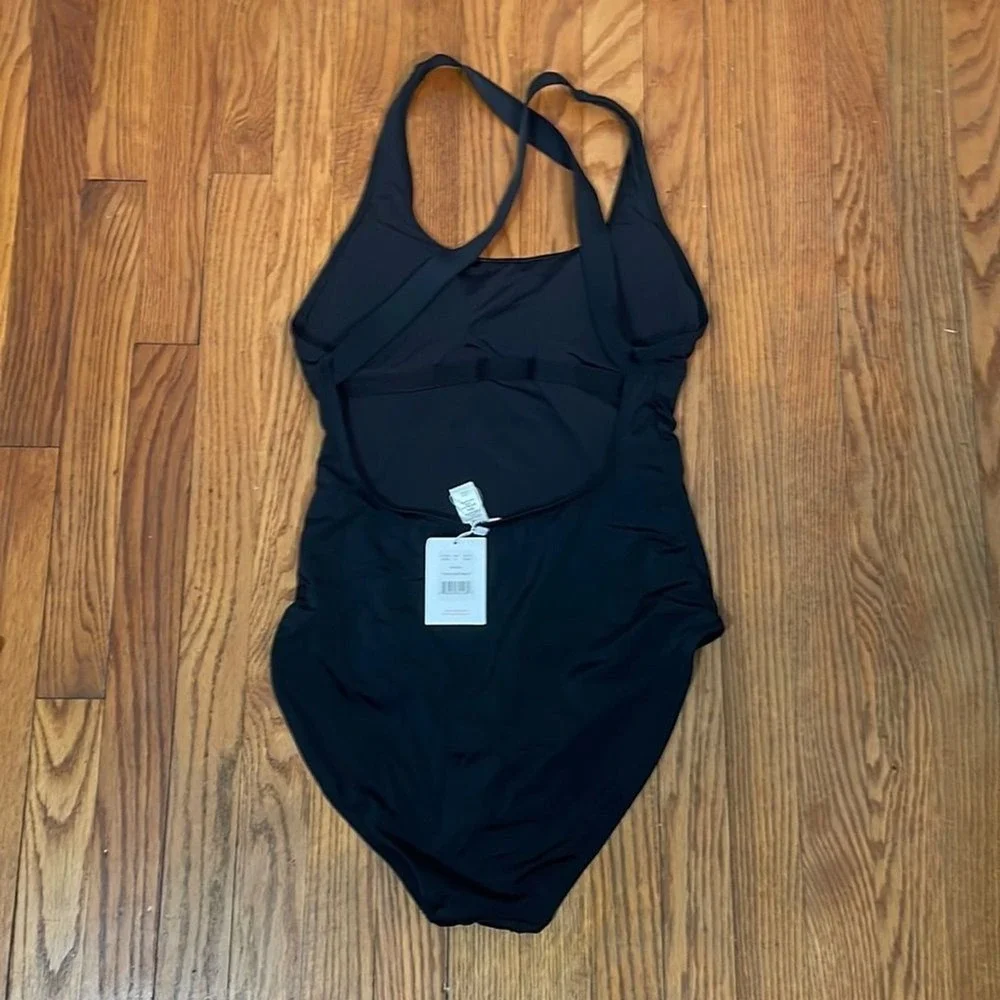 Andie The Tulum One Piece LT Swimsuit Black Size L Tall NWT long torso - Picture 5 of 8